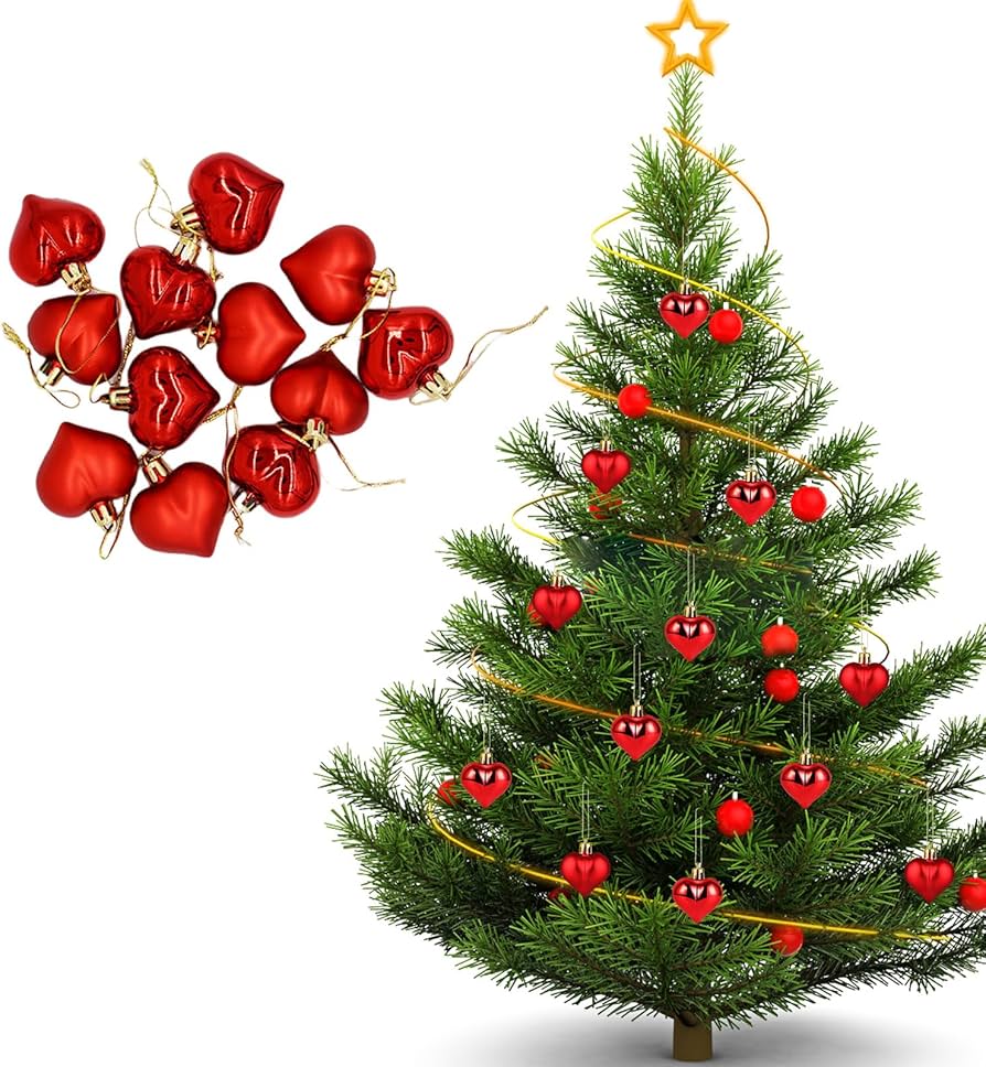 Amazon.co.jp: クリスマス オーナメント ハート 12個セット おしゃれ