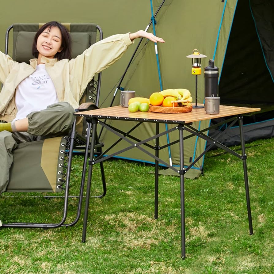 Amazon.co.jp: TIMBER RIDGE アウトドアテーブル 折りたたみ 70*70