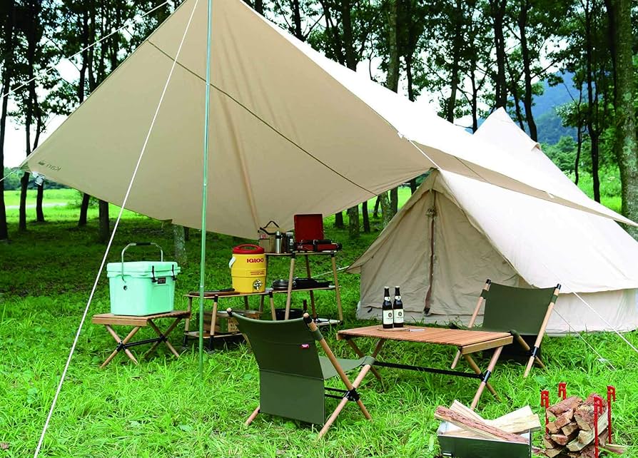 Amazon.co.jp: ハングアウト ポール ローテーブル 90x45cm 収納ケース