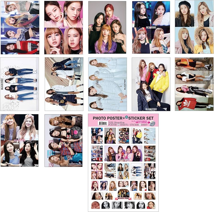IDOLPARK Kpop (Bts:Twice:Seventeen) New 12 Posters + 1 Sticker Set