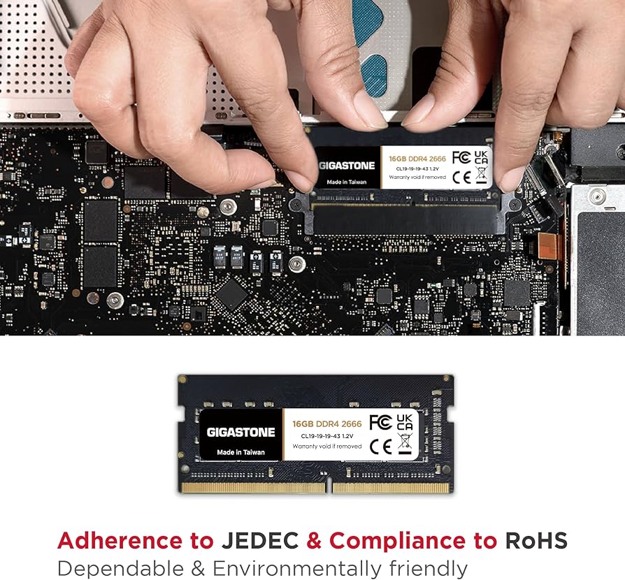Amazon.co.jp: 【メモリ ノートパソコン専用 DDR4】GIGASTONE 16GBx2枚
