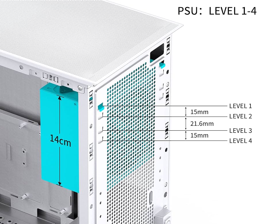 Amazon | JONSBO D41 MESH SC ホワイト ATX コンピューターケース