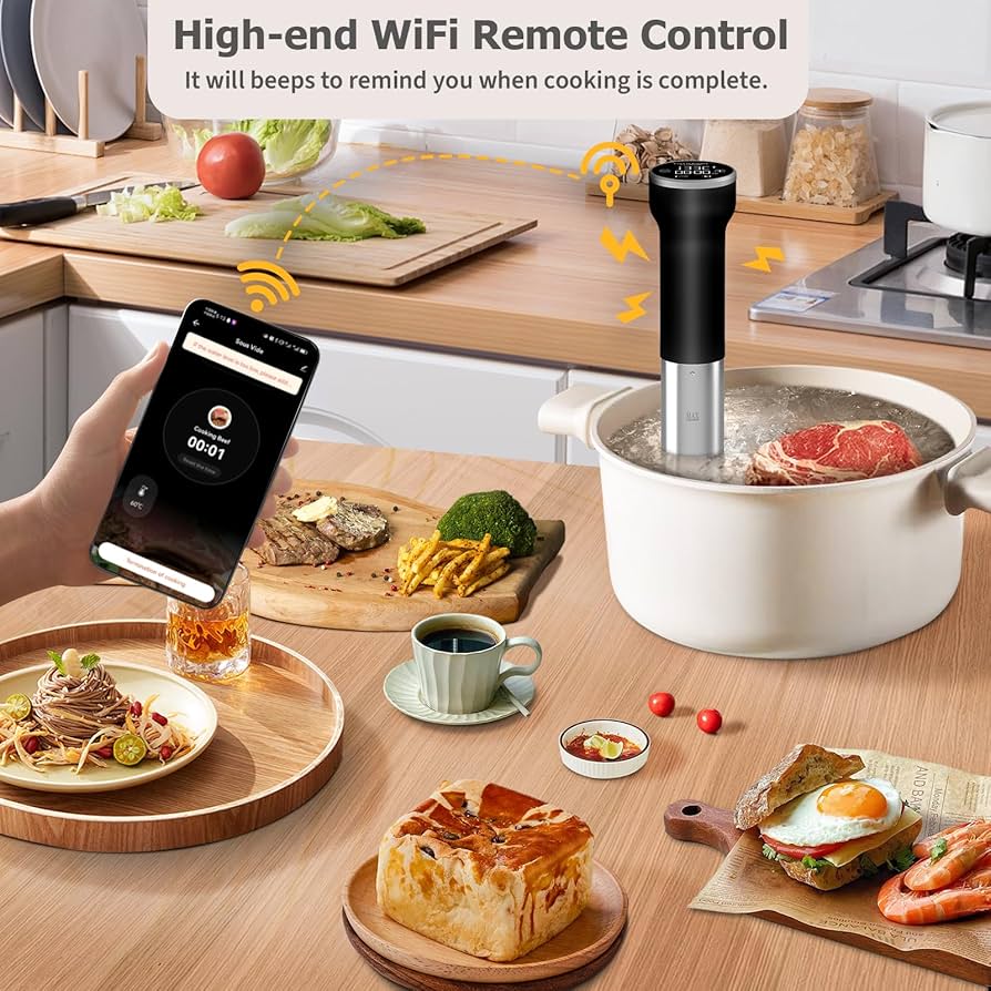Amazon.com: CATTLEMAN CUISINE Sous Vide Cooker WiFi, 1000W, IPX7