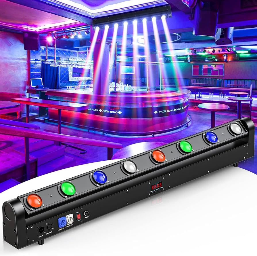 Amazon.co.jp: ムービングヘッド DJ ライトバー、80W 8 LED ビーム