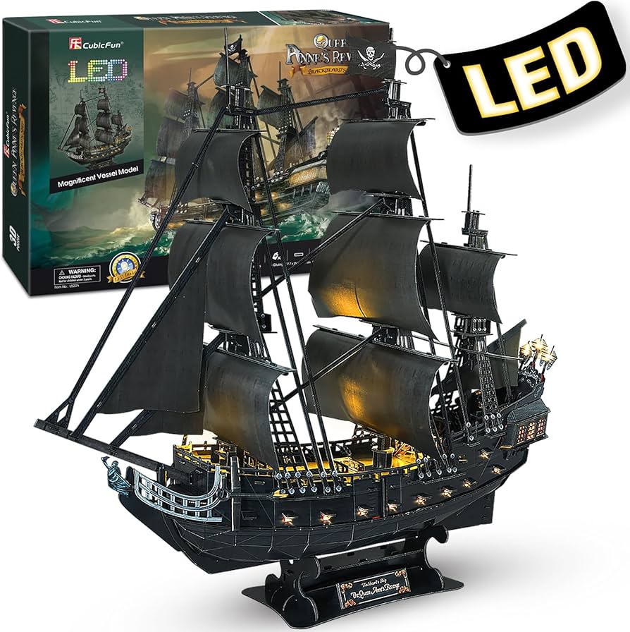Amazon.com: CubicFun 3D Puzzles for Adults Home Decor Pirate Ship