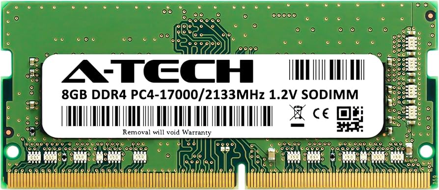 A-Tech 8GB DDR4 2133 MHz SODIMM PC4-17000 (PC4-2133P) CL15 Non-ECC