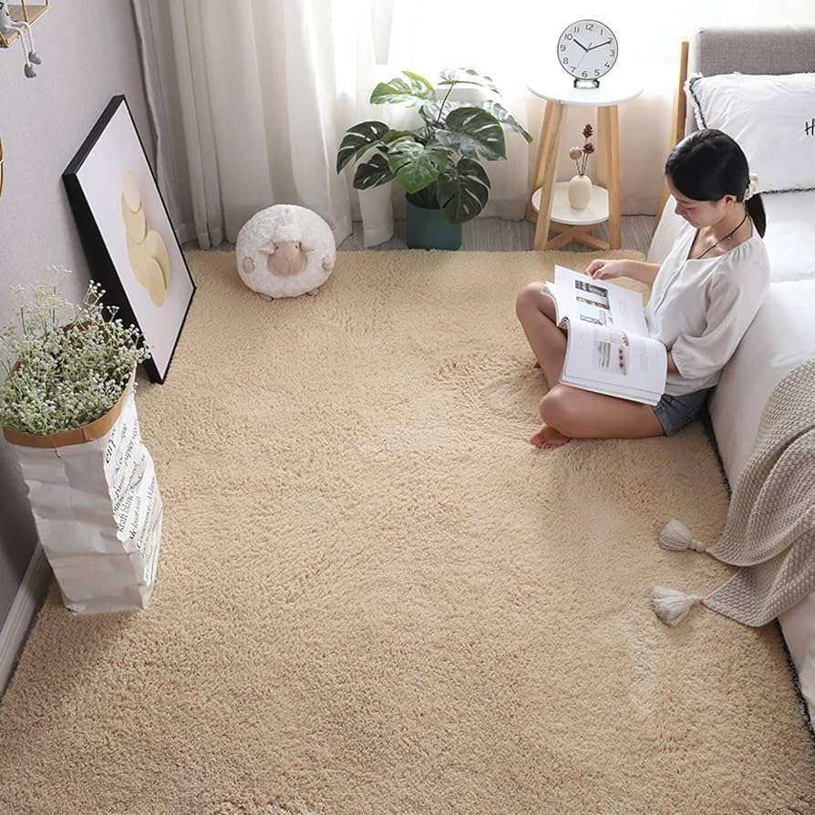 Amazon | ベッドサイドカーペットマット 寝室用 高級 マット リビング