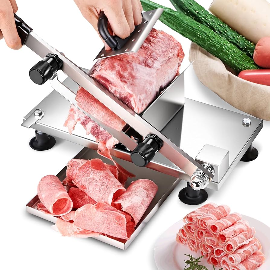 Amazon | 【Spolehli】 ミートスライサー 手動スライサー 0.5-25mm