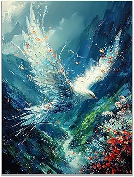 Amazon.co.jp: SHYAMIC アートパネル 抽象 飾り絵画, 自然の中を飛ぶ