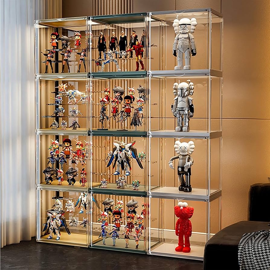 Amazon.co.jp: lalairodori フィギュアケース 棚 アクリル 4個セット