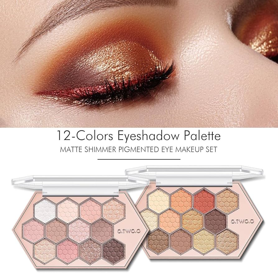 Amazon.co.jp: アイシャドウパレット ハニカム六角形 アースカラー