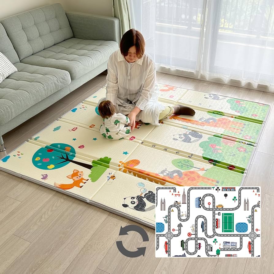 Amazon.co.jp: 【SGS認証】popomi XPE 赤ちゃん プレイマット 超軽量