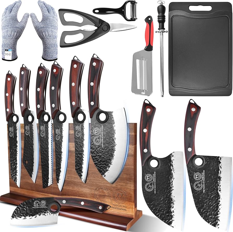 Amazon.com: XYJ Knife Block Set, Professional Kitchen Knife Set