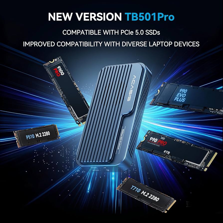 Amazon.com: ACASIS 80Gbps M.2 NVMe SSD Enclosure, with Cooling Fan