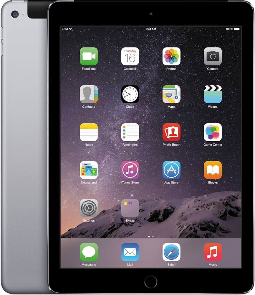 Apple iPad Air 2 MH312LL/A (128GB, Wi-Fi + Cellular, Space Gray