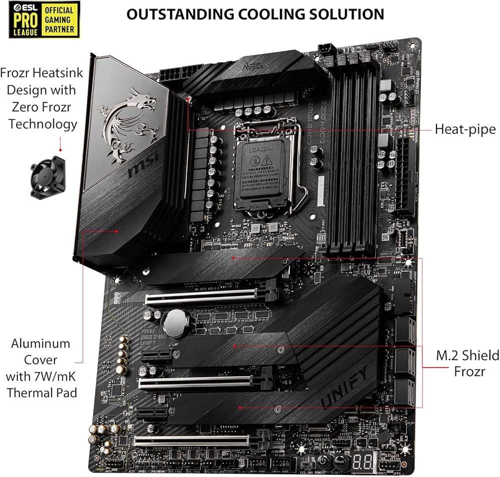 Amazon | MSI MEG Z490 Unify ATX ゲーミングマザーボード (第10世代