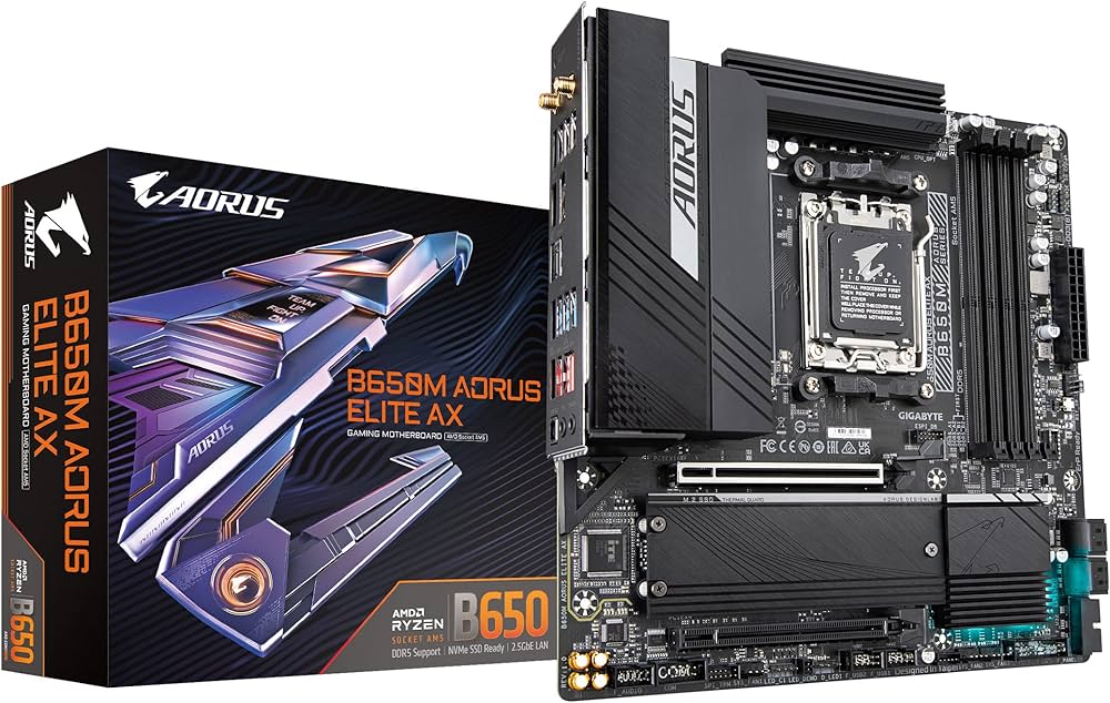 Amazon | GIGABYTE B650M AORUS ELITE AX マザーボード Micro-ATX [AMD