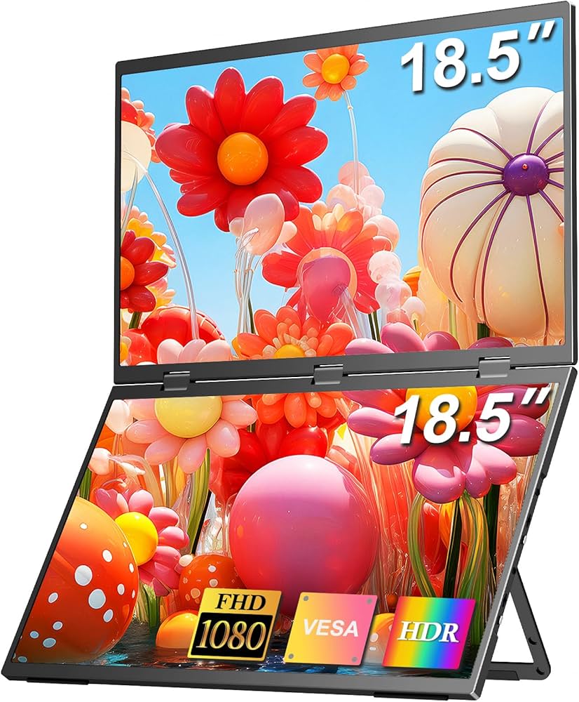 Amazon.com: COOLHOOD 18.5inch Portable Dual Monitor, 1080P FHD