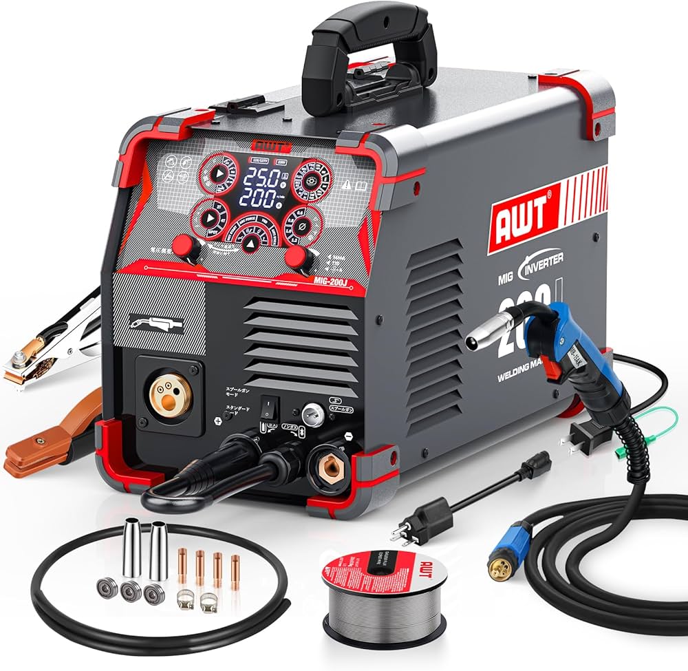 Amazon.co.jp: AWT ガス・ノンガス半自動溶接機200A アルミ溶接機100V