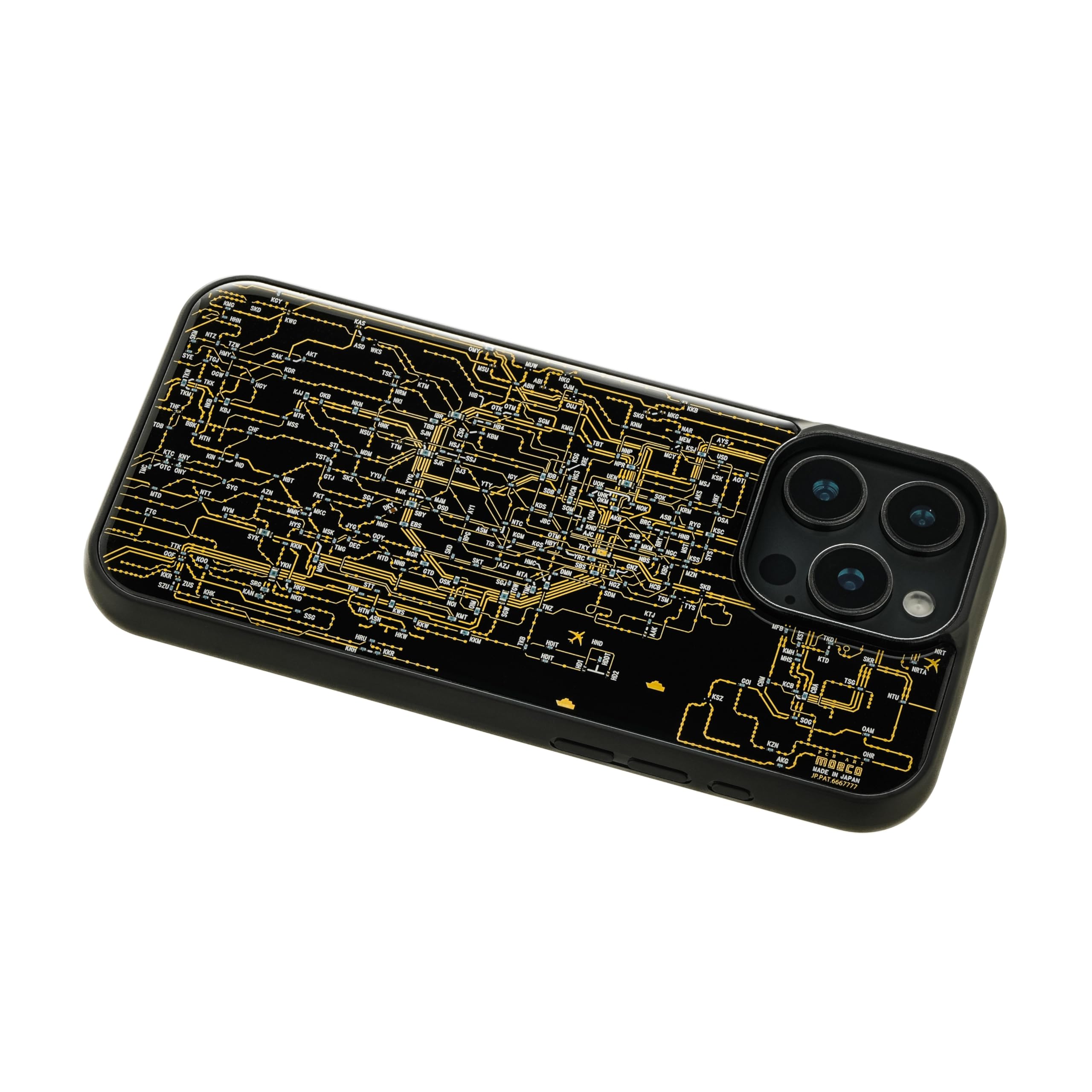 Amazon.co.jp: FLASH 東京回路線図 iPhone 16 Pro Max ケース 黒