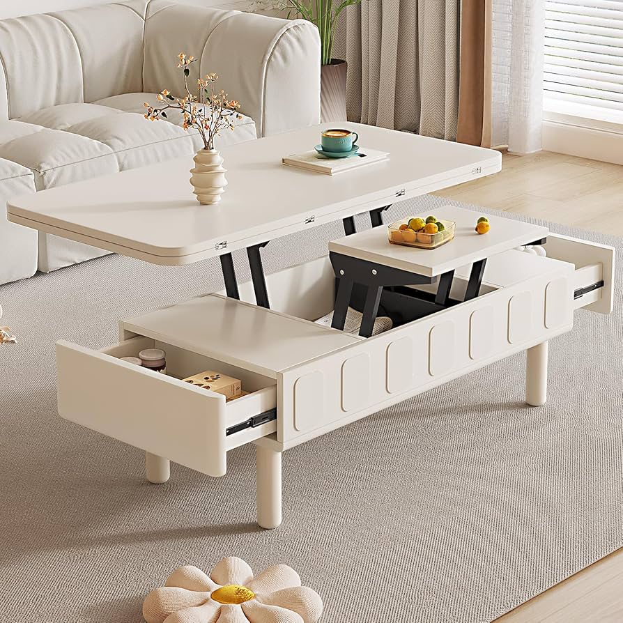 Amazon｜GraceNook 昇降式センターテーブル高さ調節 ダイニング