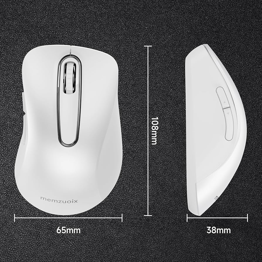 Amazon | memzuoix ワイヤレスマウス 無線 2.4GHz 人間工学デザイン 長