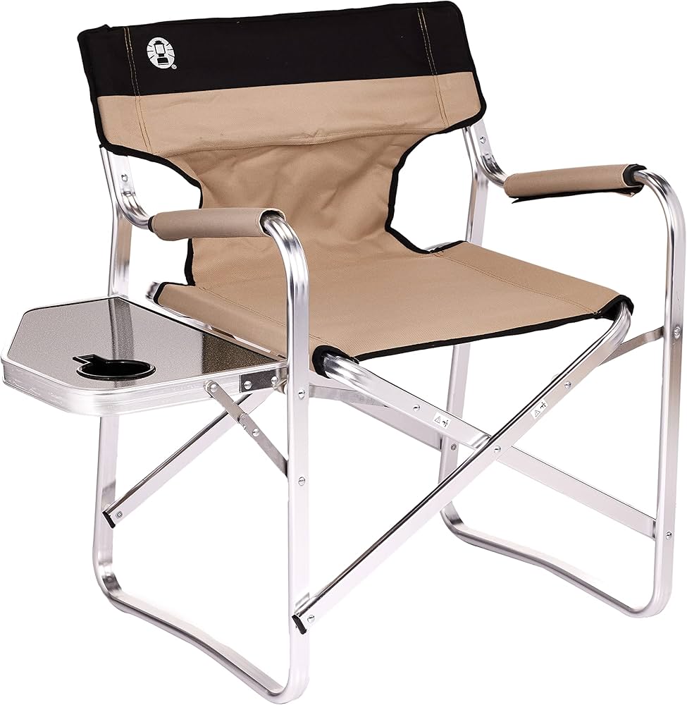 Amazon.co.jp: COLEMAN FOLDING DECK CHAIR WITH TABLE (KHAKI
