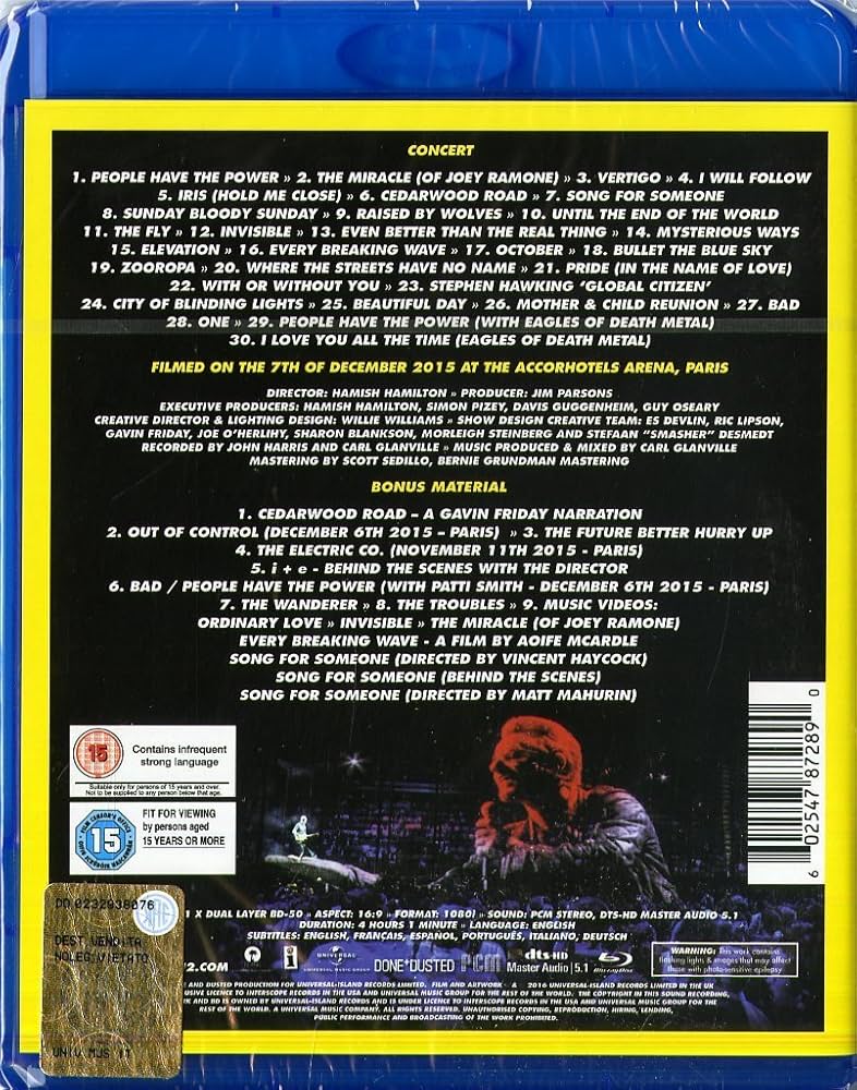 Amazon.com: iNNOCENCE + eXPERIENCE Live in Paris : U2, U2: Movies & TV