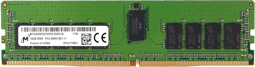 Amazon.co.jp: MICRON 16GB PC4-2666V-R レジスタード ECC 2RX8 メモリ