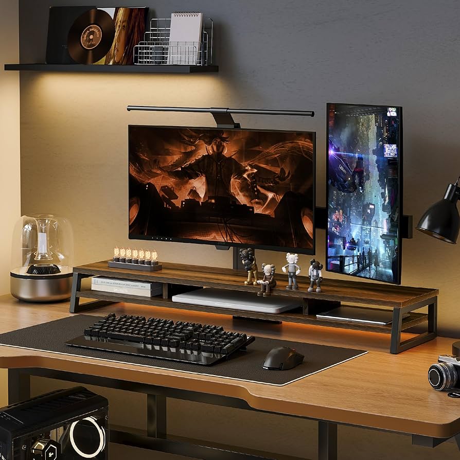 Amazon.co.jp: Fenge モニター台 卓上 デスクシェルフ モニター