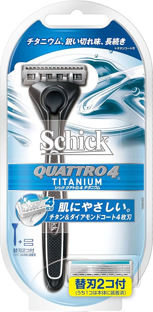 Amazon.co.jp: シック Schick クアトロ4 4枚刃 チタニウム ブラック