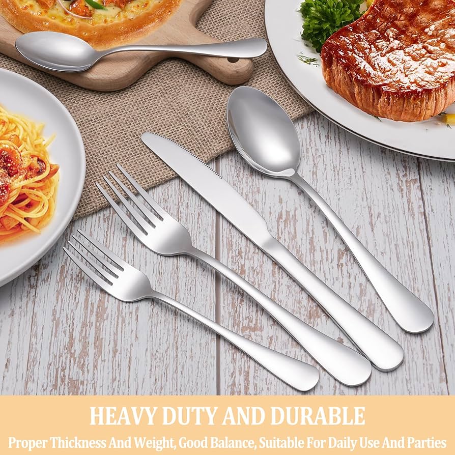 Amazon.com | MUTNITT 30 Pcs Silverware Set Service for 6,Premium