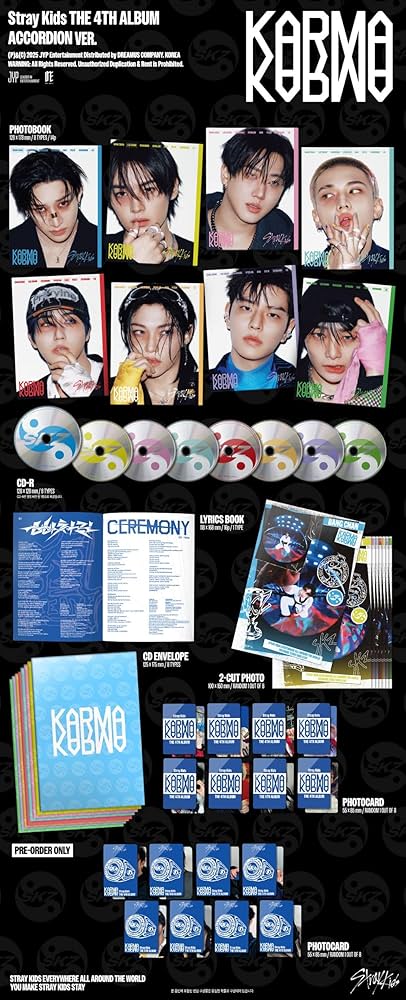 Amazon.com: Stray Kids 4th Full Album [KARMA] ACCORDION Digipack