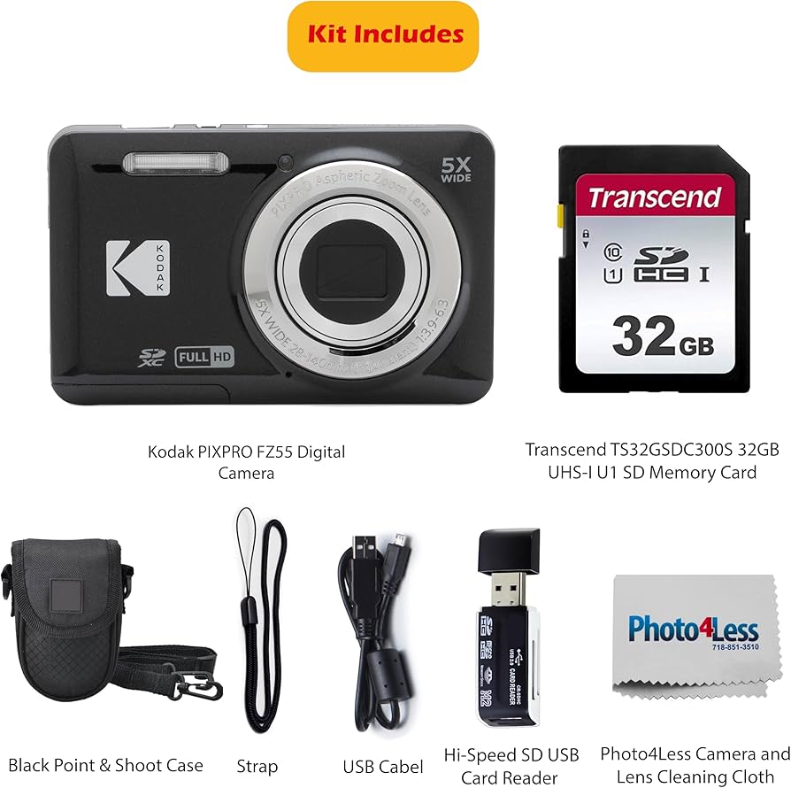Amazon.com : KODAK PIXPRO FZ55 16MP Digital Point & Shoot Camera