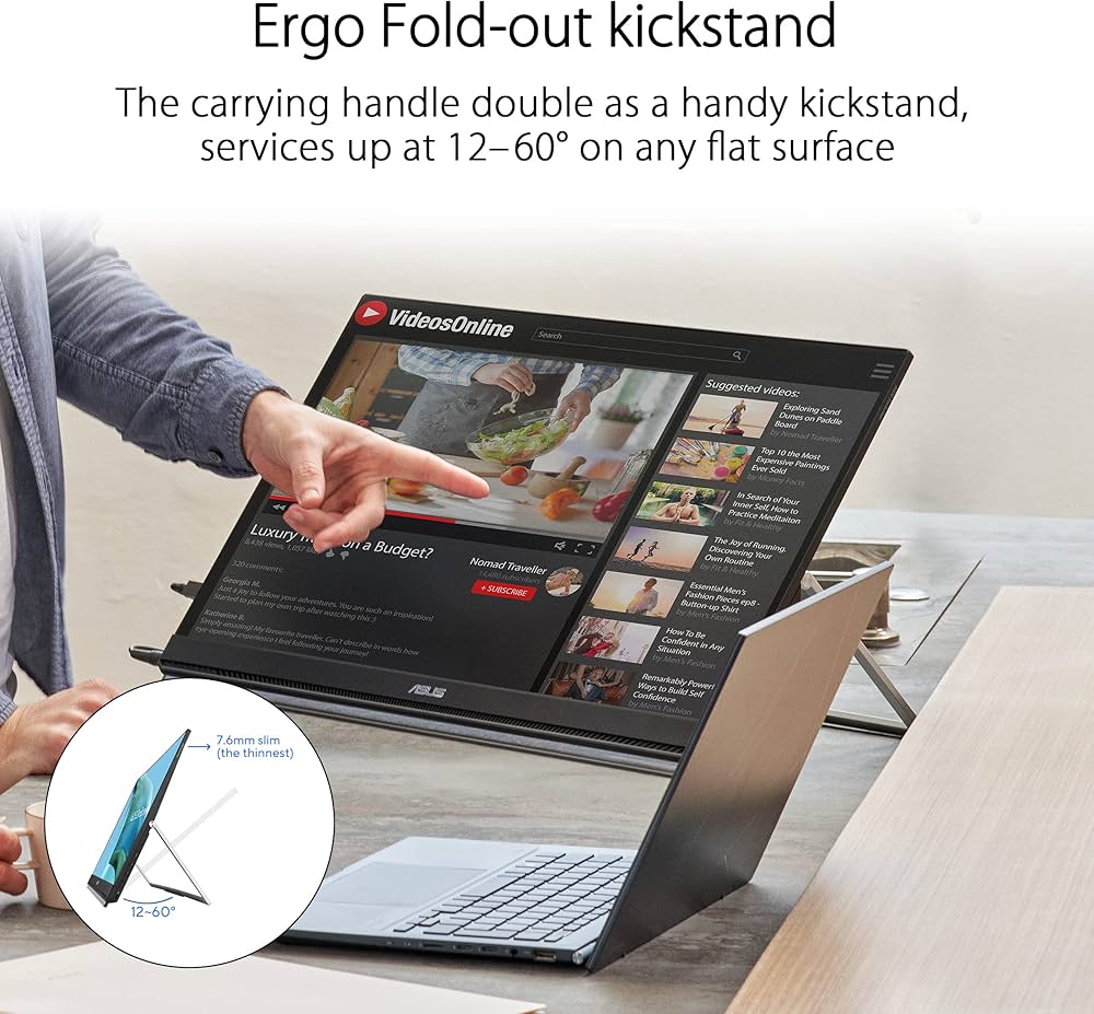 Amazon.co.jp: ASUS ZenScreen 24インチ 1080P ポータブルUSBモニター