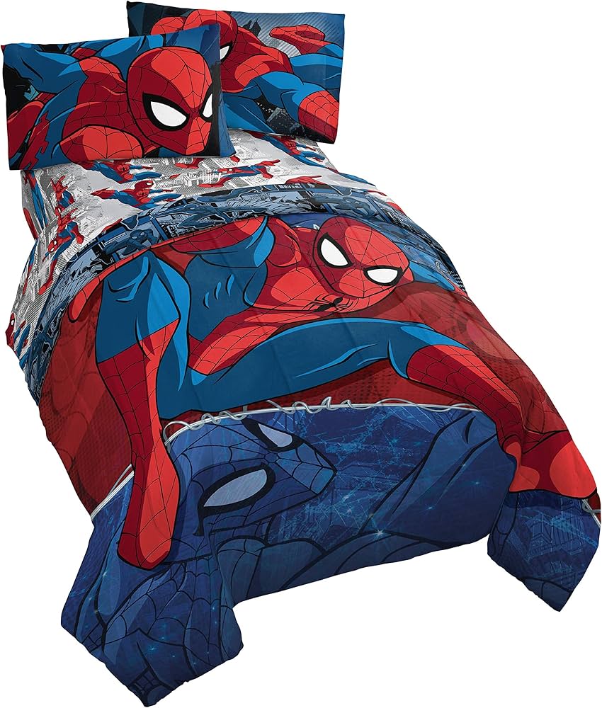 Amazon.com: Jay Franco Marvel Spiderman Burst 4 Piece Twin Bed Set