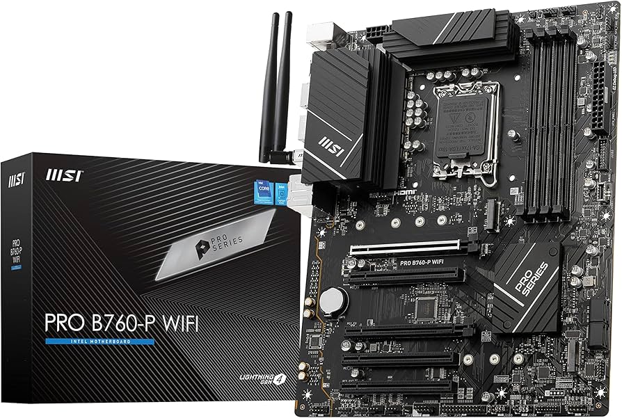 MSI PRO B760-P WiFi Gaming Motherboard (Supports 12th/13th Gen
