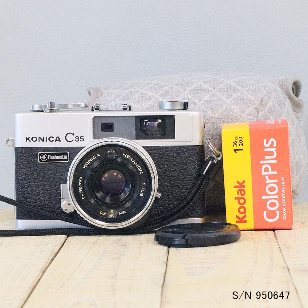 中古】【送料無料】【保証付 】KONICA C35 Flashmatic S/N 250649