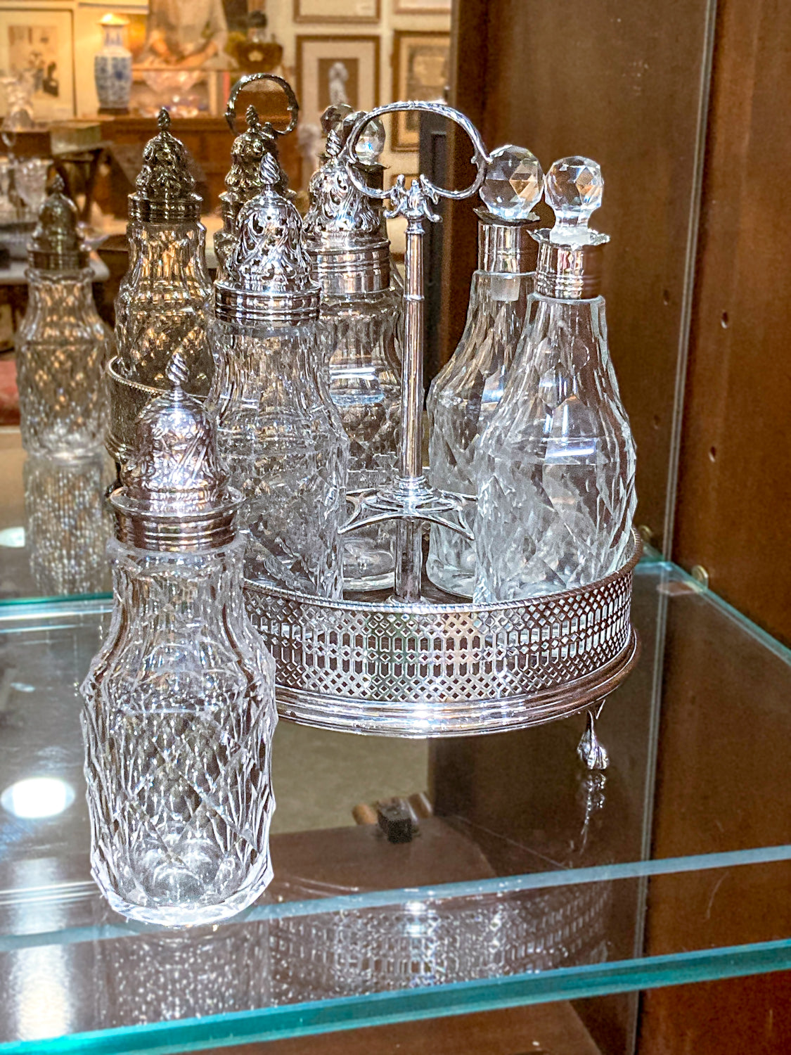 Antique Georgian Robert Makepeace English Sterling Silver Cruet