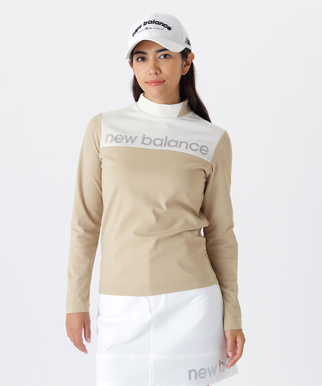保形性 ストレッチ 長袖 モックネック プルオーバー (WOMENS) | new