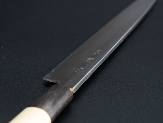 霞白紙鋼 柳刃（水牛柄） – 宮文