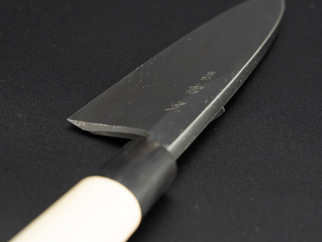 霞白紙鋼出刃（水牛柄） – 宮文