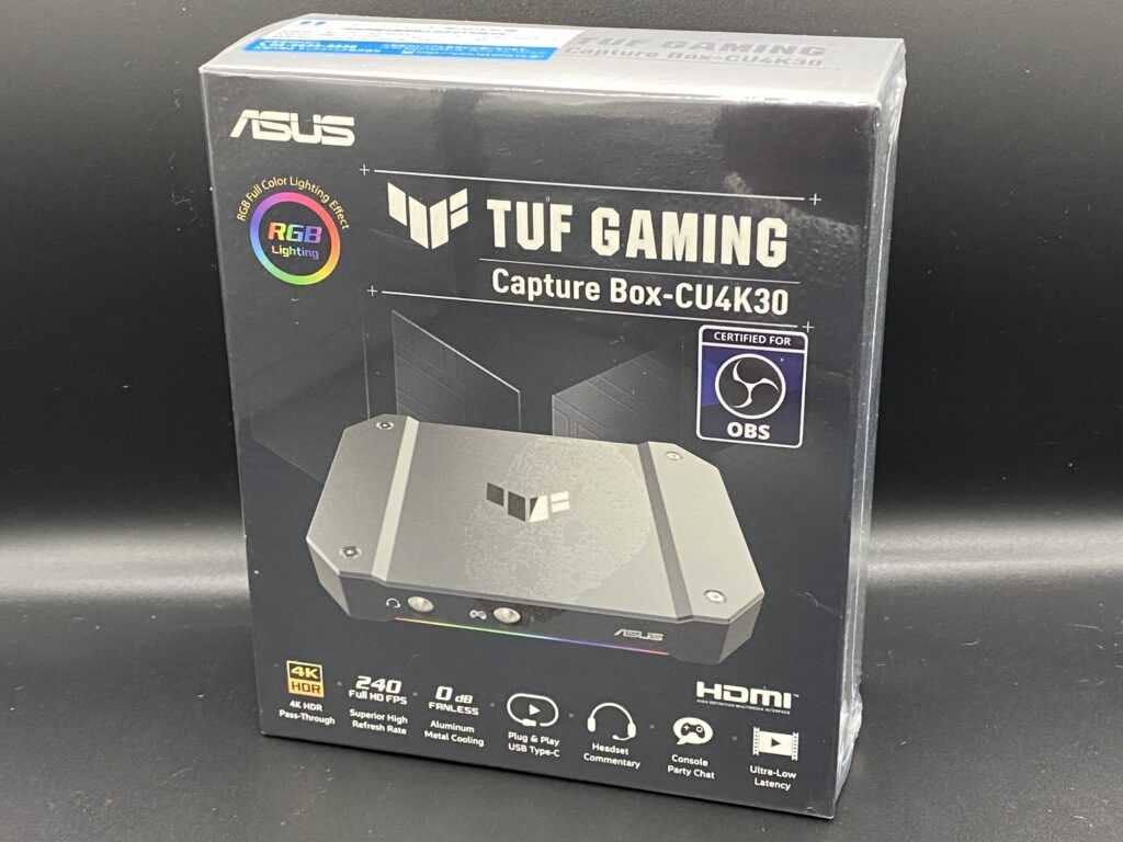 ASUS TUF GAMING CAPTURE BOX-CU4K30レビュー】PS5やXbox Series Sの