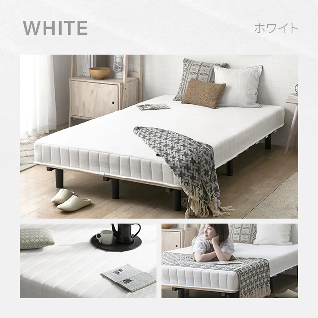 SS/S/SD/D/Q] 脚付きマットレス ボンネルコイル やさしい肌触り
