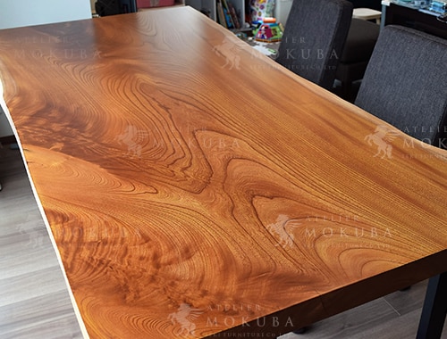 ダイニングテーブルxケヤキ【東京都品川区】ケヤキ一枚板ダイニング