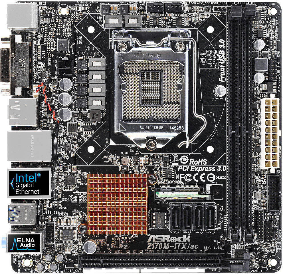 Asrock Z170M-ITX/ac - Motherboard Specifications On MotherboardDB
