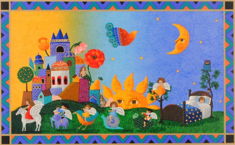 インテリアの絵画をシルクスクリーンの版画で制作した小澤摩純の