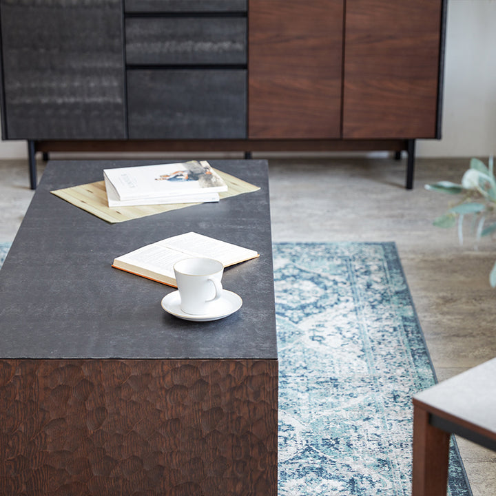 ローテーブル 大川家具 モーブル｜Alvin/アルヴィン テーブル 収納付き