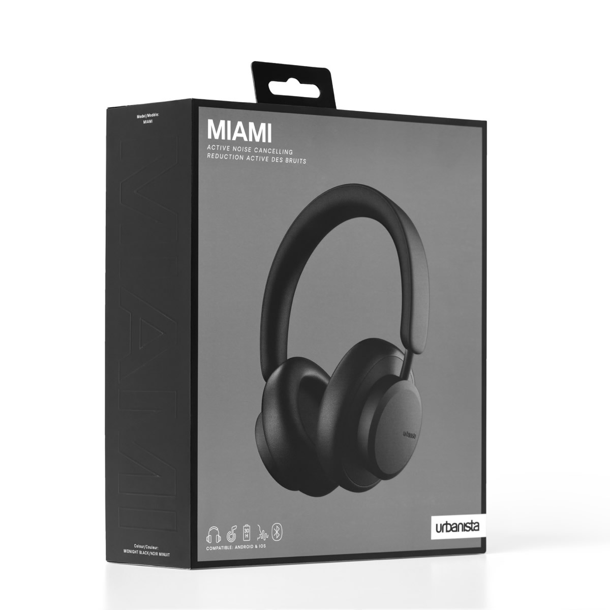 urbanista MIAMI Noise Cancelling Bluetooth Midnight Black Black