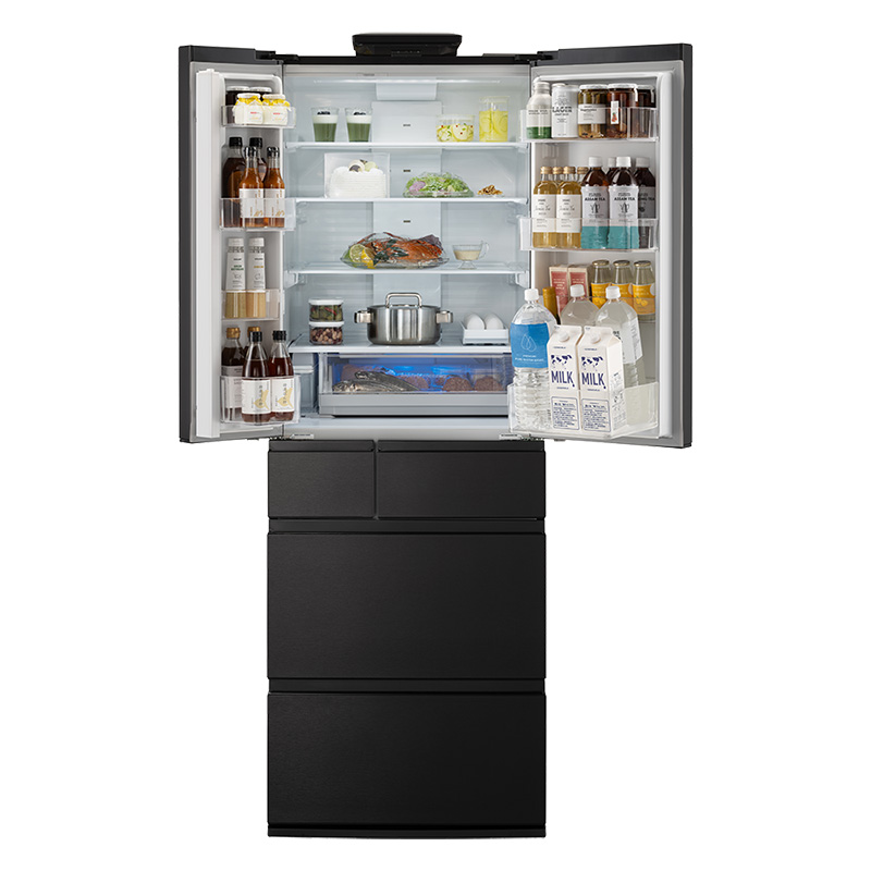 525L 冷蔵庫(NR-F53CV1-K) ヘアラインディープブラック ｜ ミスター